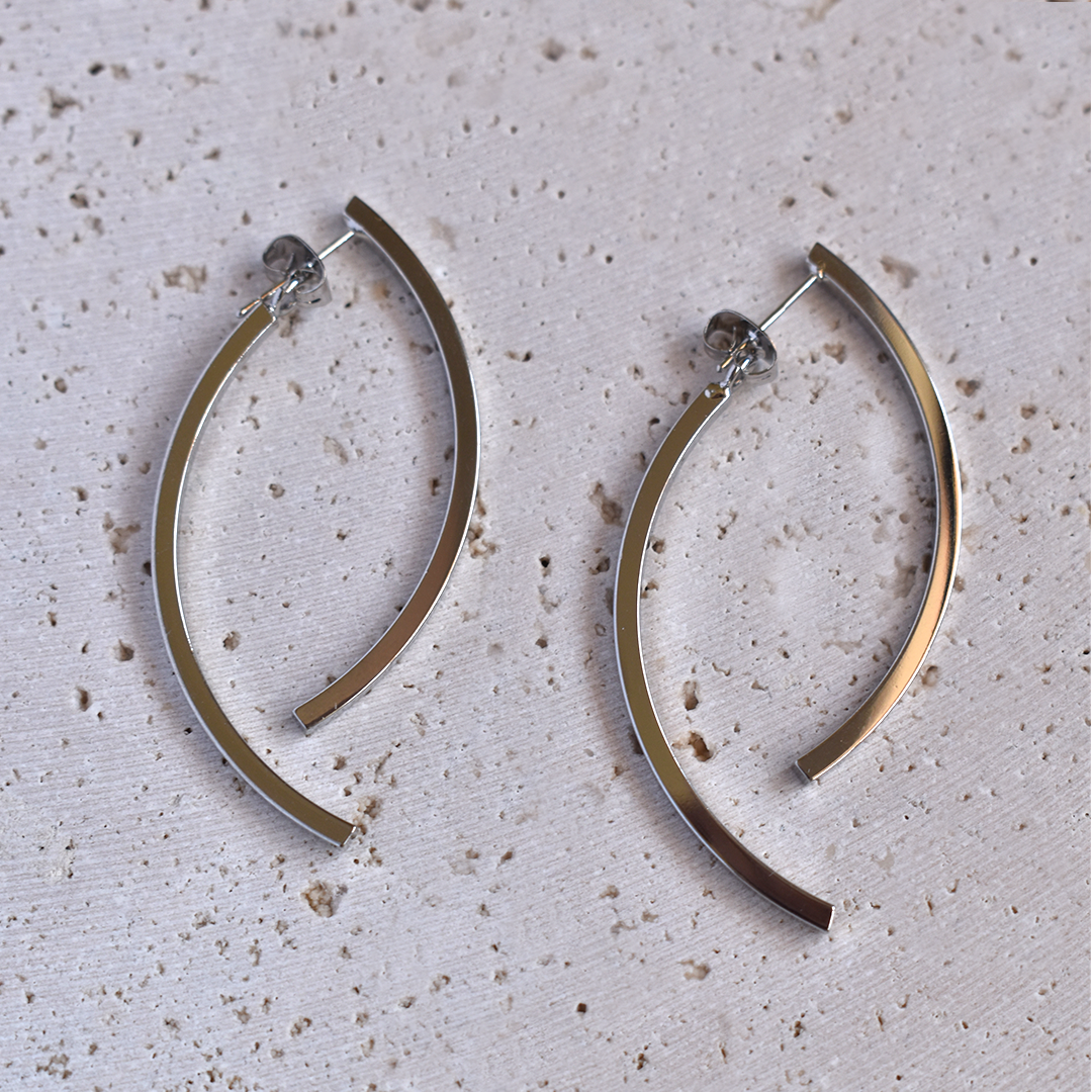 Long Cross Nickel Free Earrings
