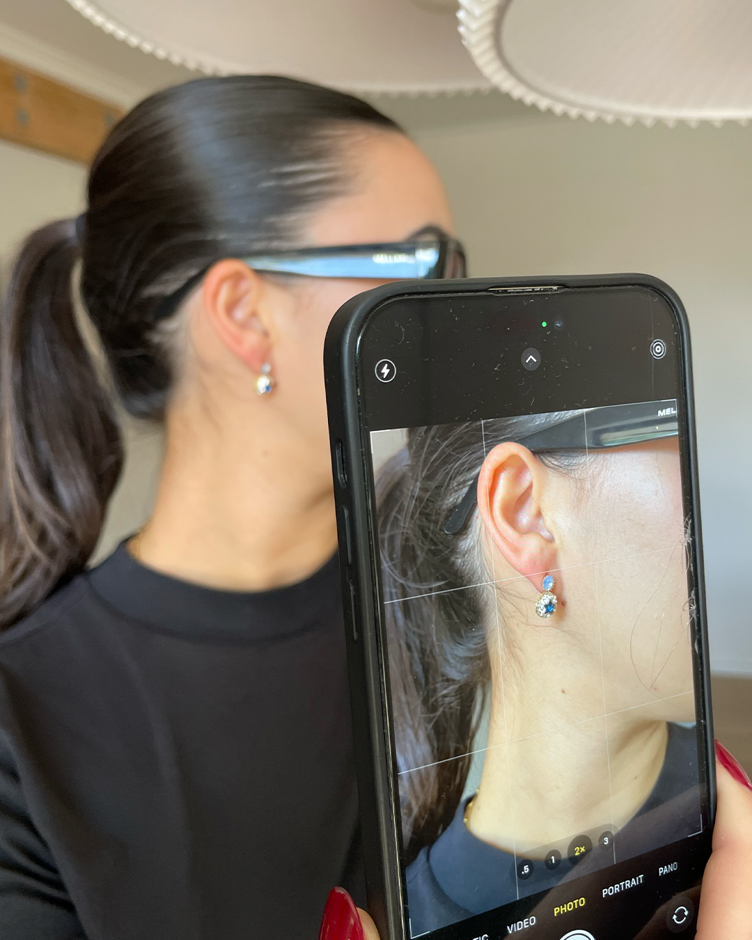 Swarovski Cubics Star Ball Earrings