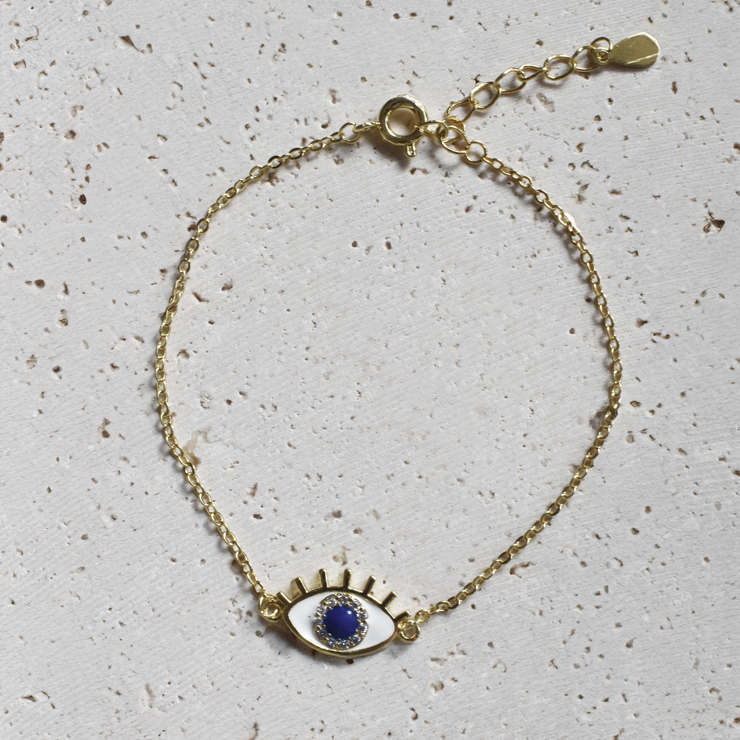 Gold Evil Eye Charm Bracelet
