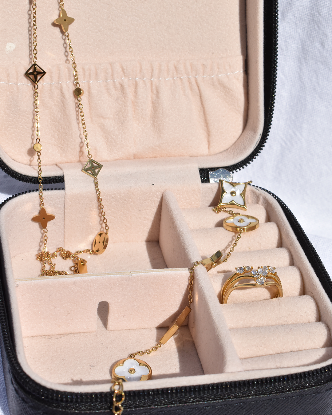 Waterproof Luxury Essential Flowers CZ Necklace