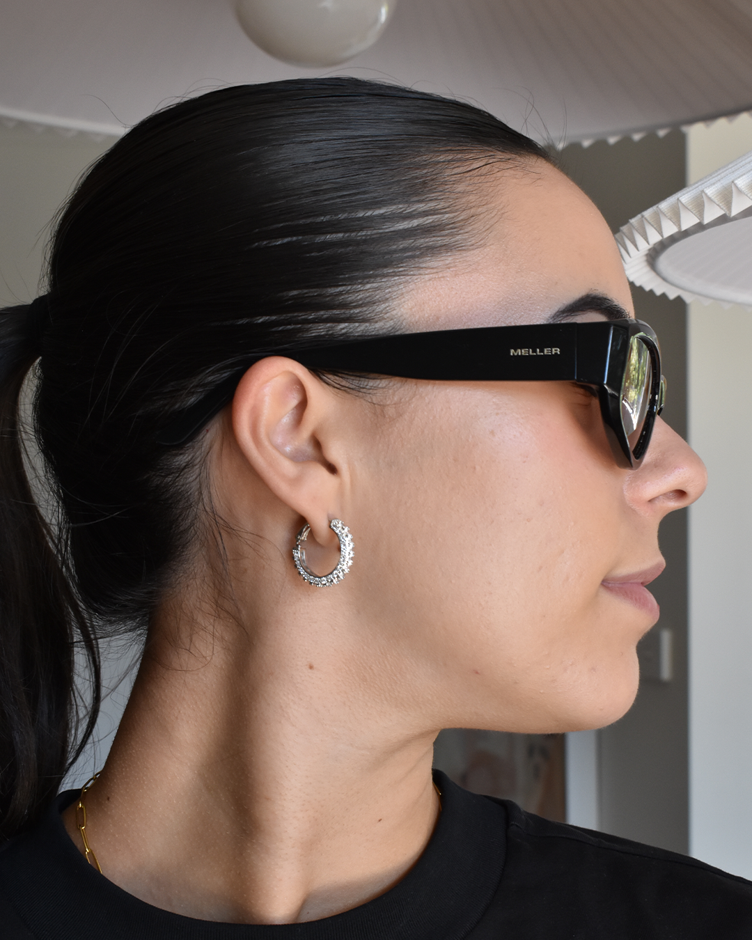 Stainless Steel Chunky Square Hoop Earrings