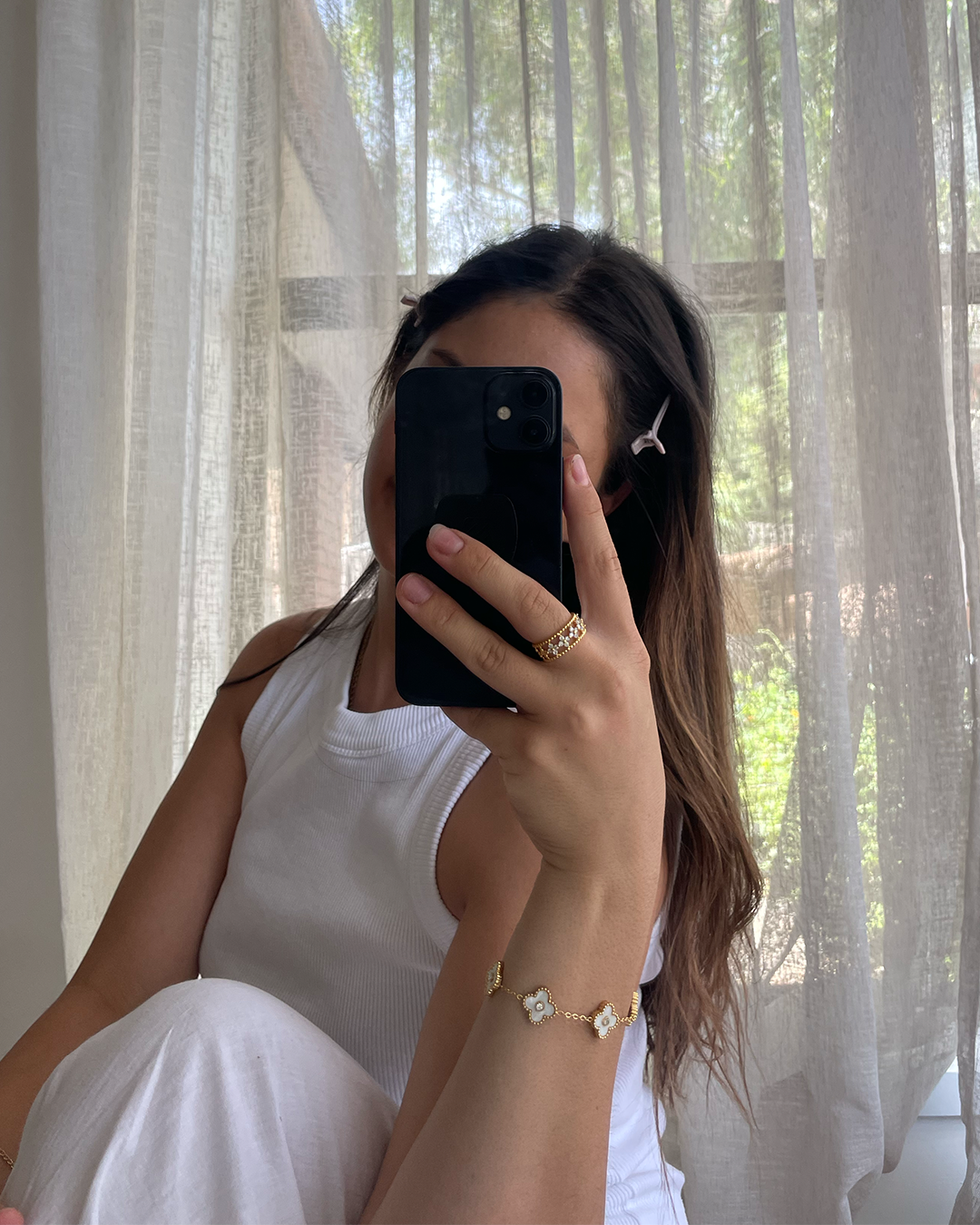 Gold Plated Sparkle Cubic Zirconia Four Lines Cuff