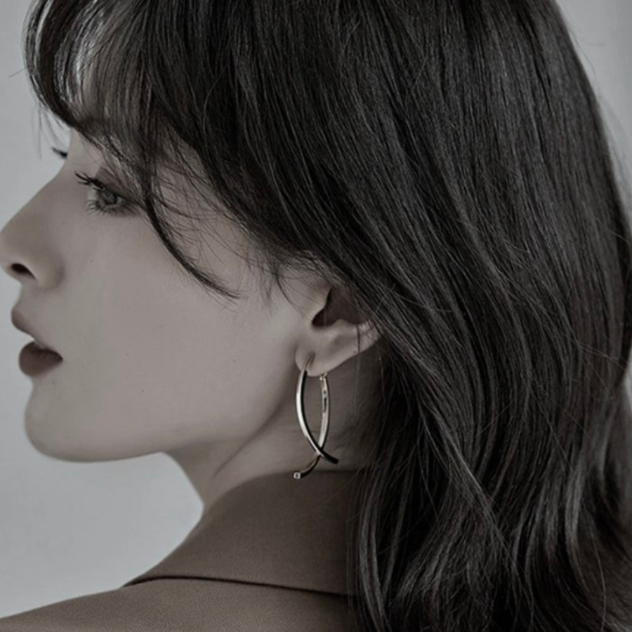 Long Cross Nickel Free Earrings