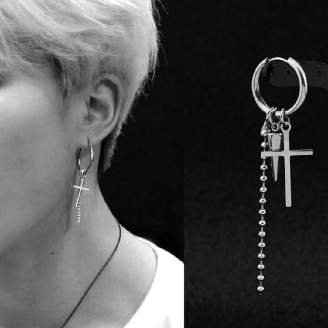 BTS JIMIN STYLE Sweet Cone Cross Earring