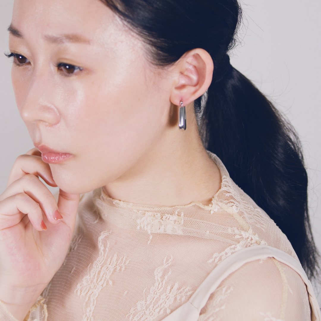 Stainless Steel Chunky Square Hoop Earrings