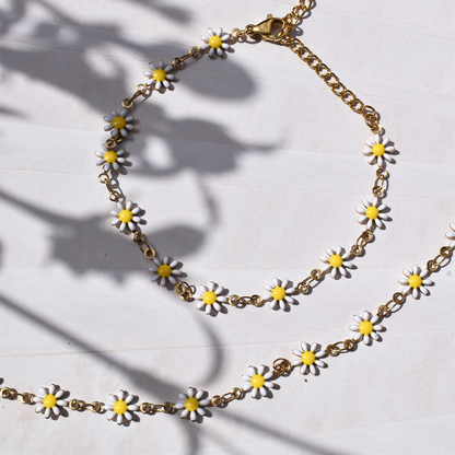 Stainless Steel Full Daisy Necklace