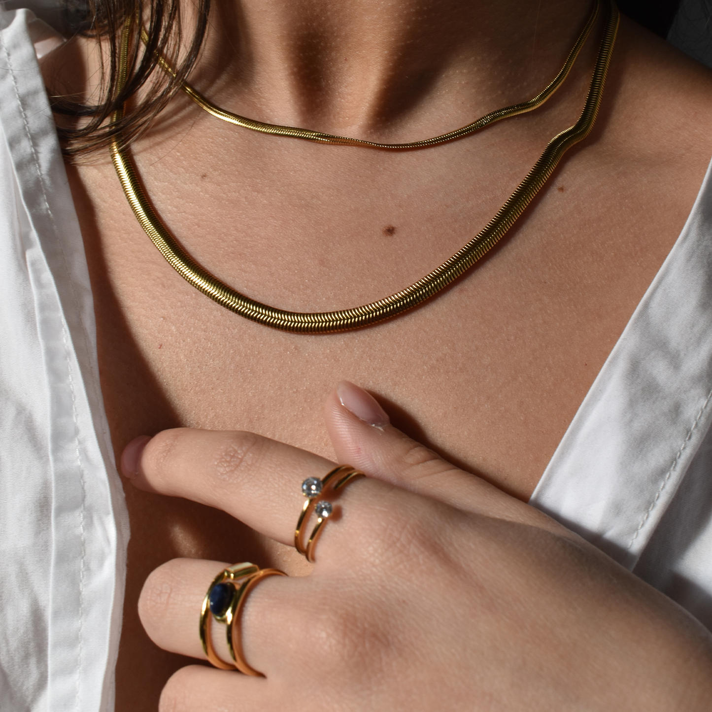 Stainless Steel Thin Snake Chain Necklace