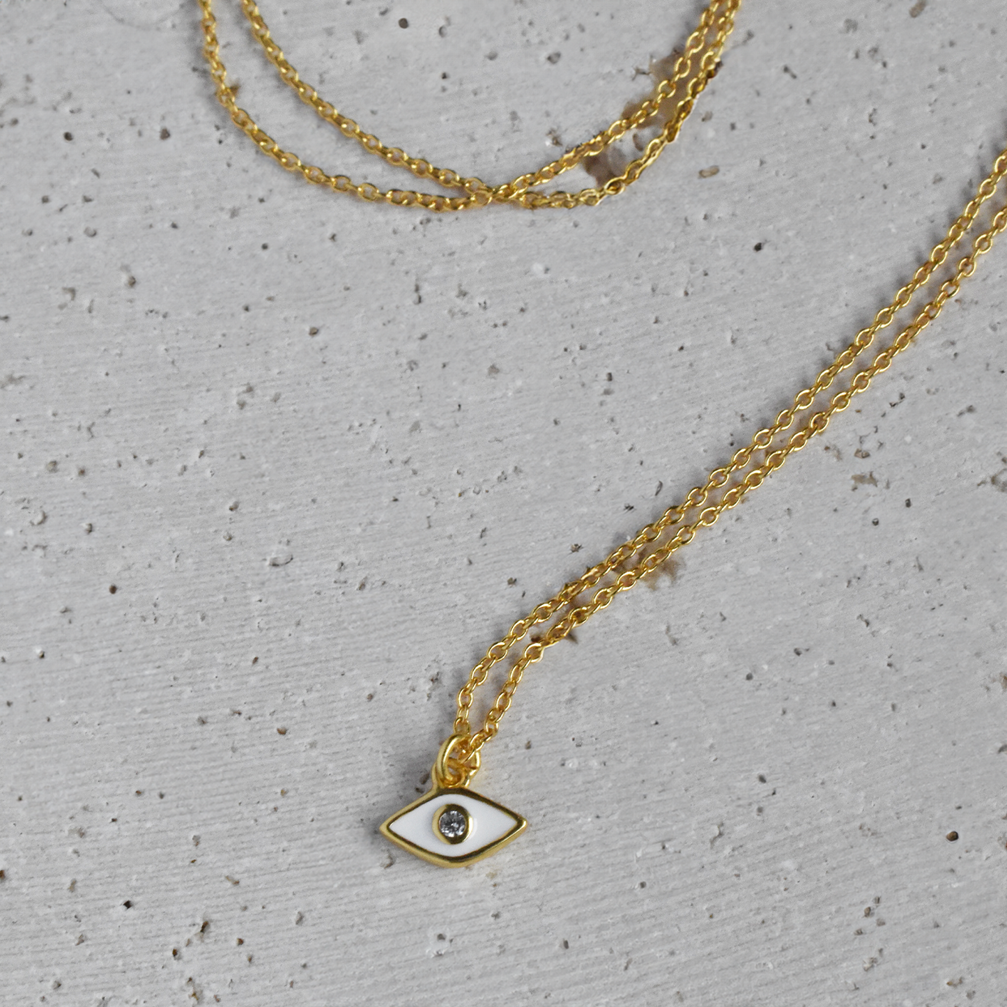 KYO // S925 sterling silver white evil eye necklace