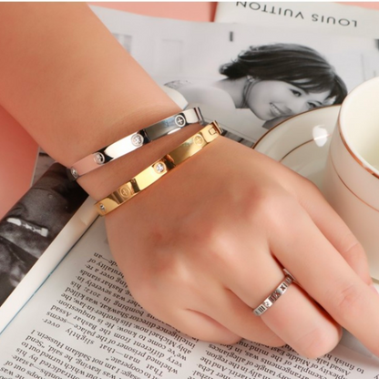 Love Diamante Bangle Bracelet