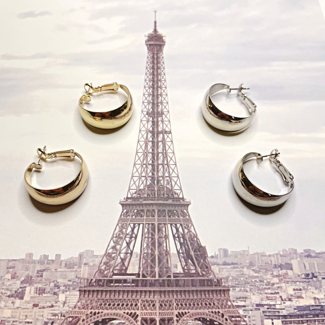 French Bold Hoop Earrings