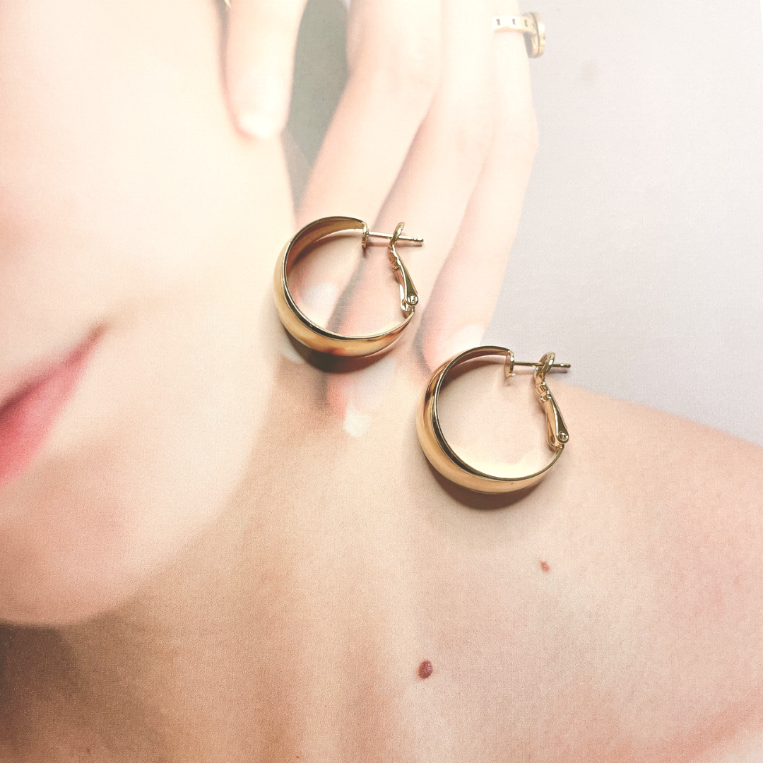 French Bold Hoop Earrings