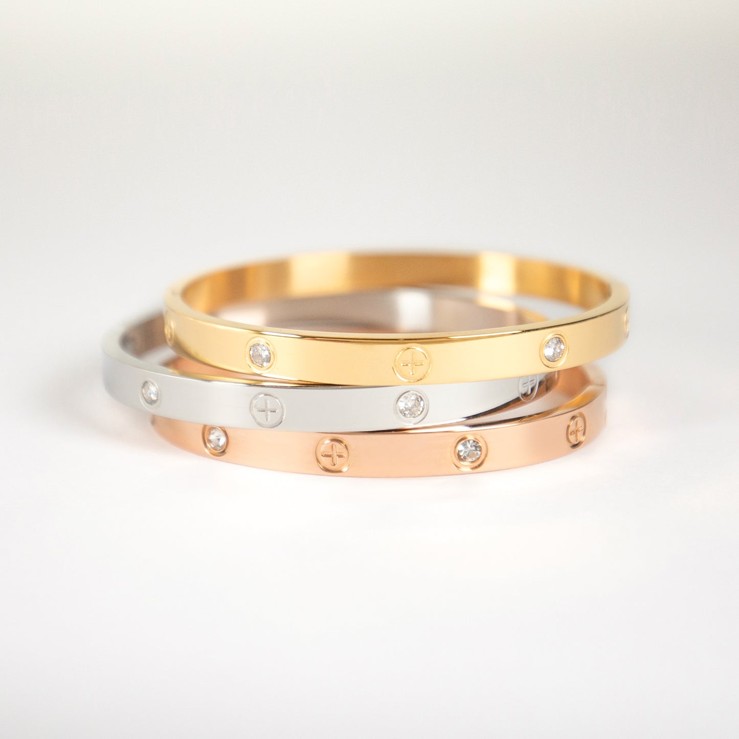 Love Diamante Bangle Bracelet
