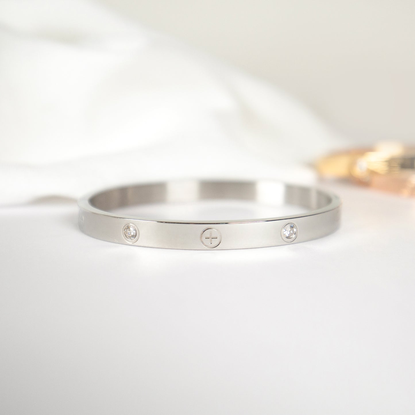 Love Diamante Bangle Bracelet