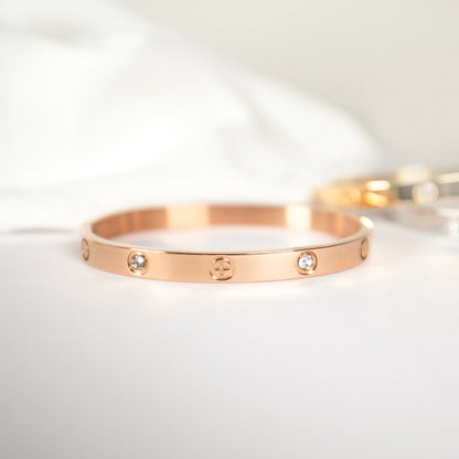 Love Diamante Bangle Bracelet