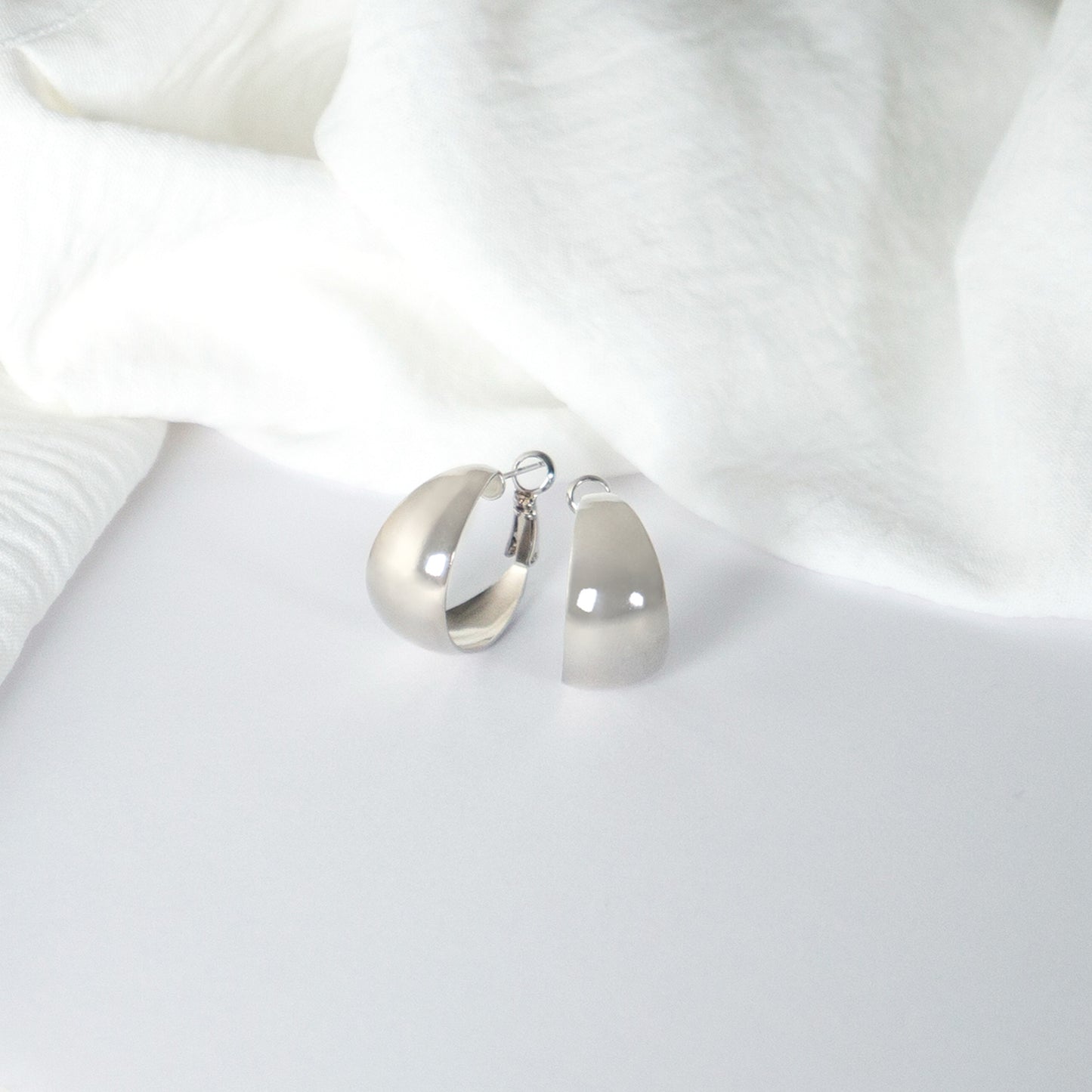 French Bold Hoop Earrings