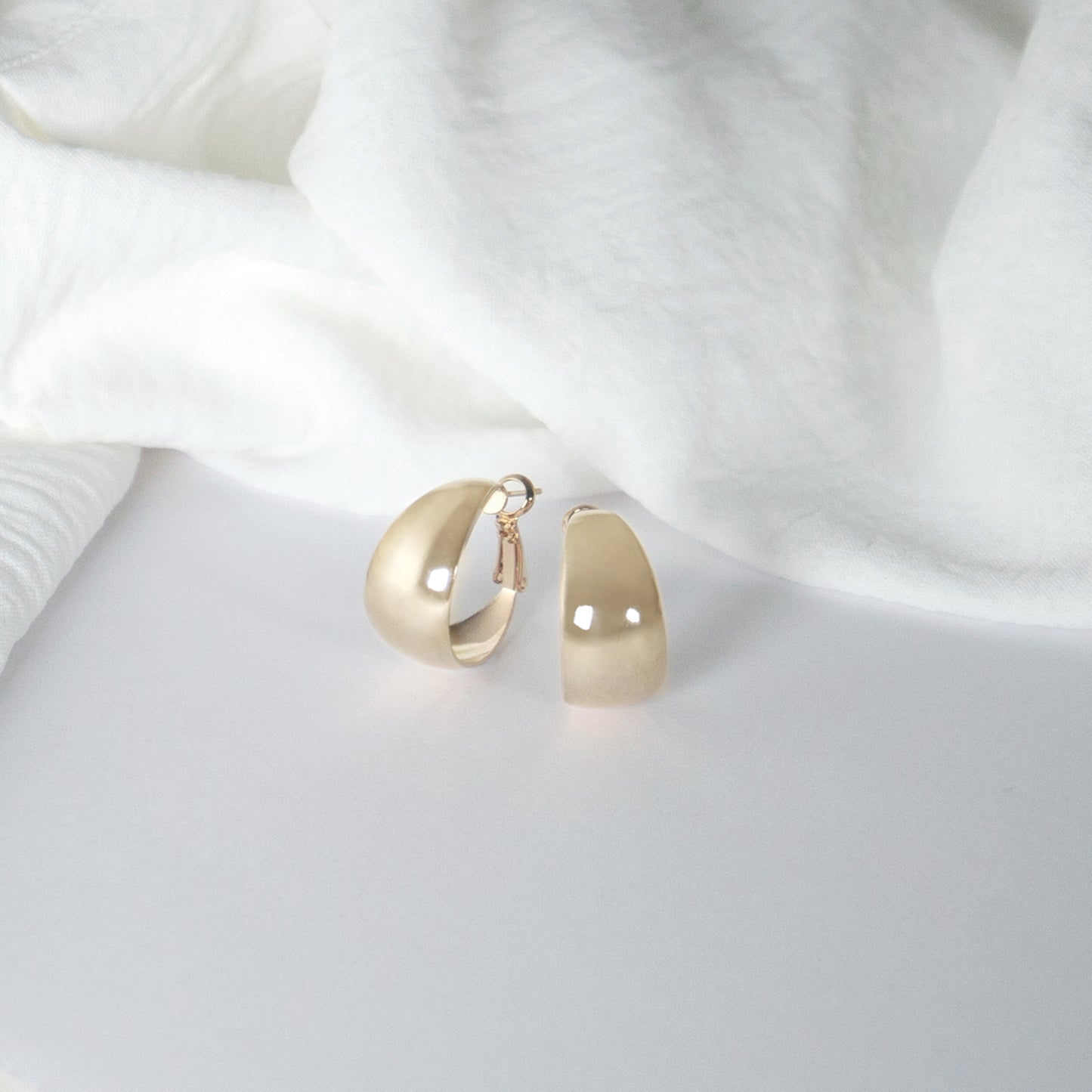 French Bold Hoop Earrings