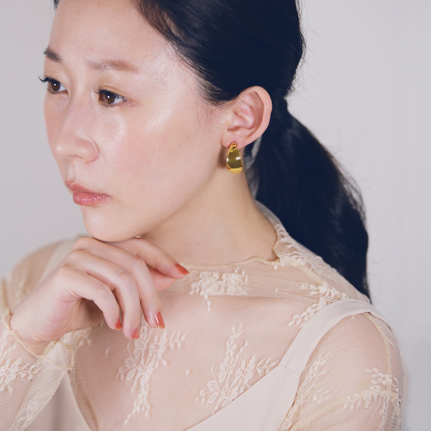 French Bold Hoop Earrings