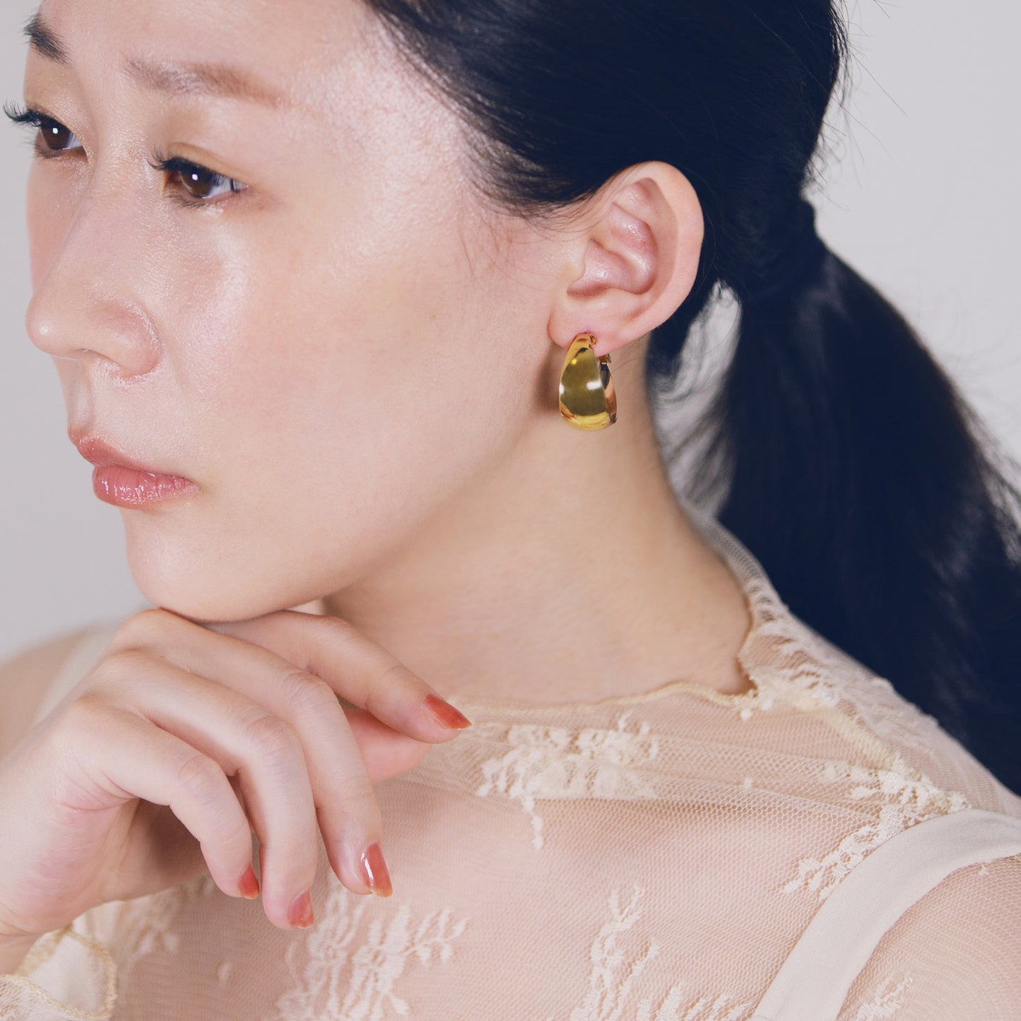 French Bold Hoop Earrings
